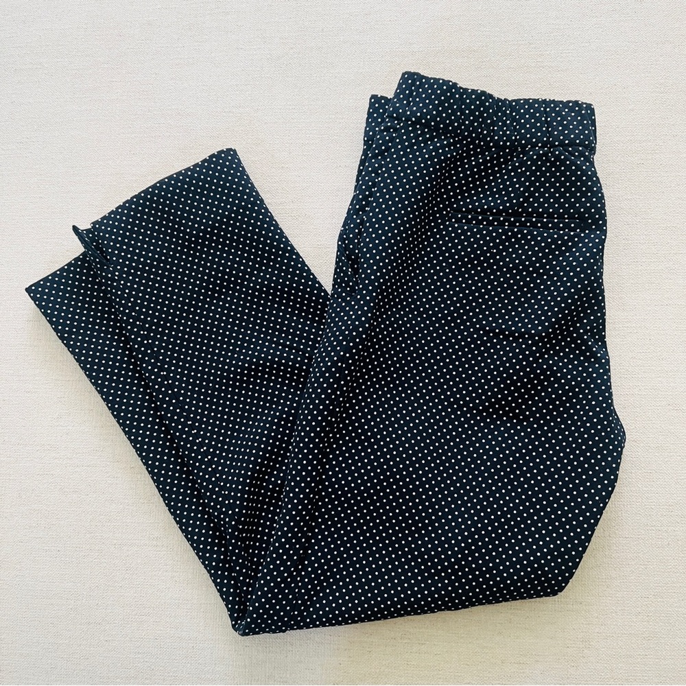 Ann Taylor • navy polka dot dress pants • size 4